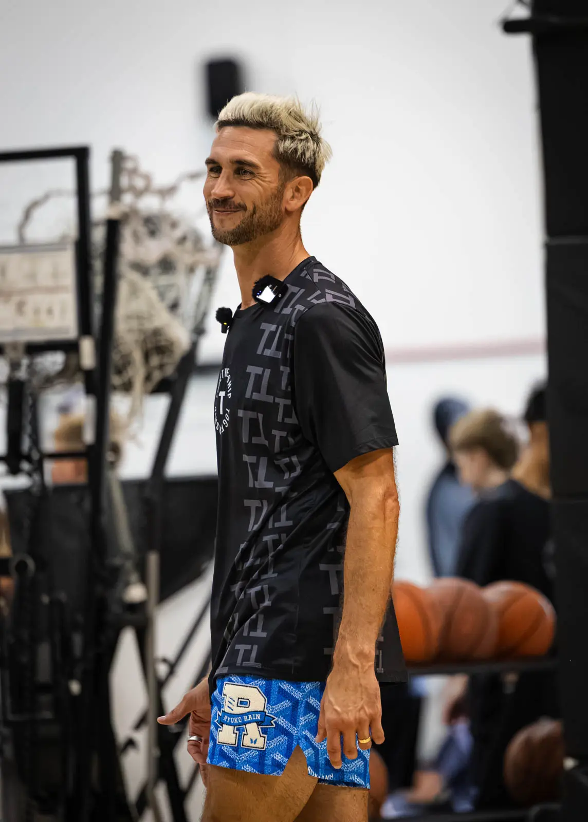 Jordan Lawley smiling on the training floor