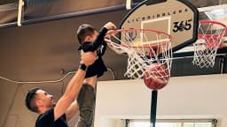 A toddler at Lil Dribblers League